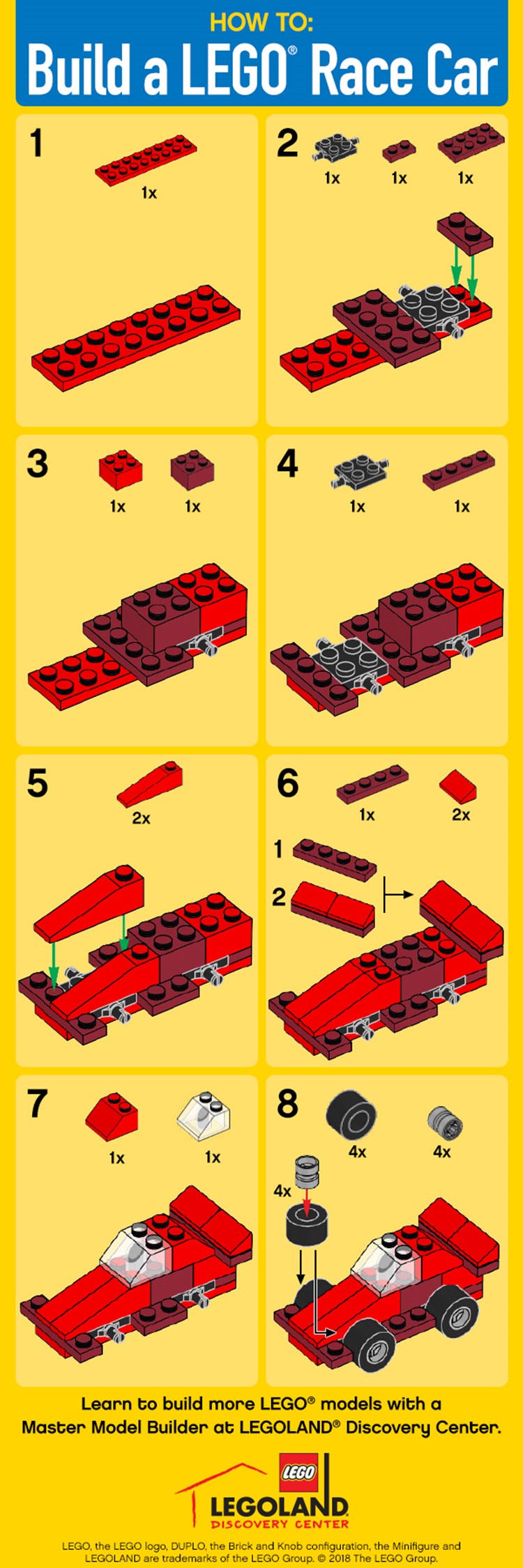 How To Build A Lego Race Car Legoland Discovery Center Arizona