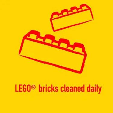 Square Layered Lego Bricks Cleaned Daily